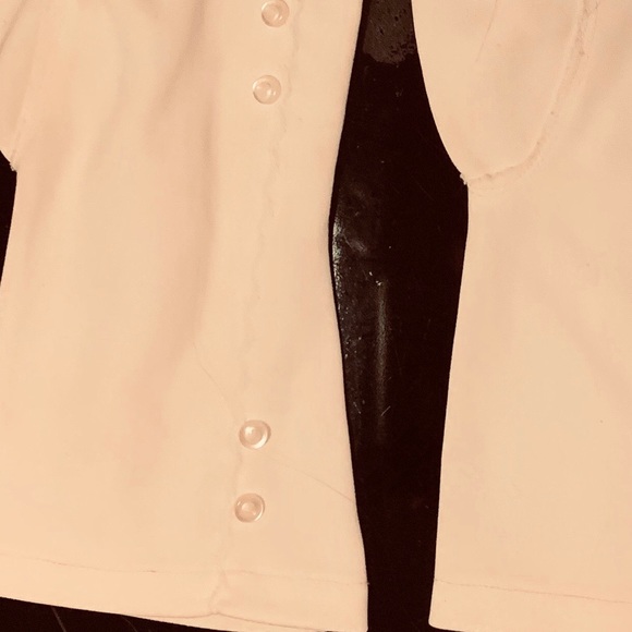 Cream colored Italian leather gloves. - Picture 3 of 3